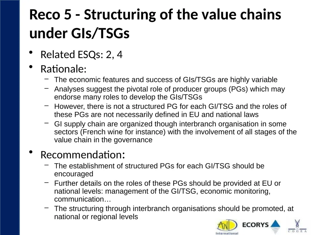 Evaluation support study on Geographical - slide 34 of 45