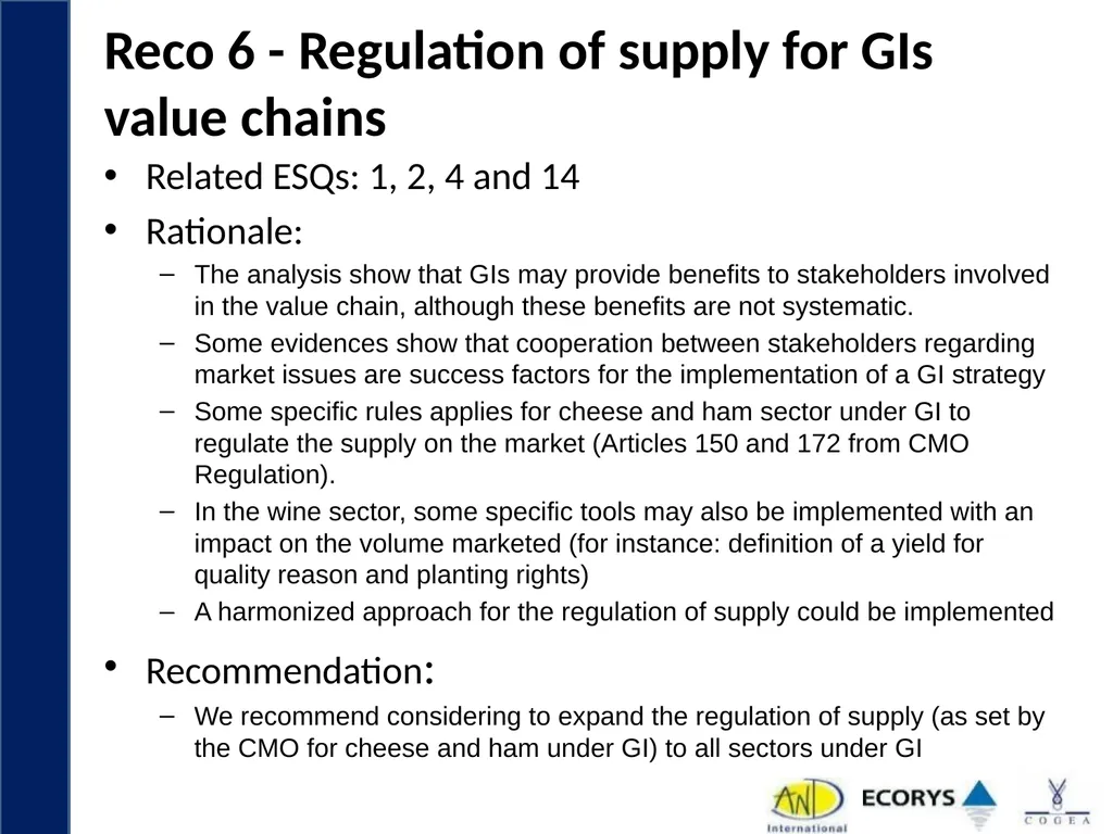 Evaluation support study on Geographical - slide 35 of 45