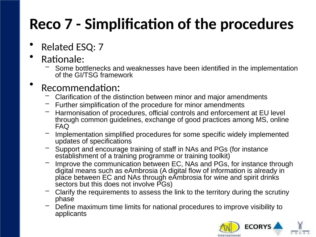 Evaluation support study on Geographical - slide 36 of 45