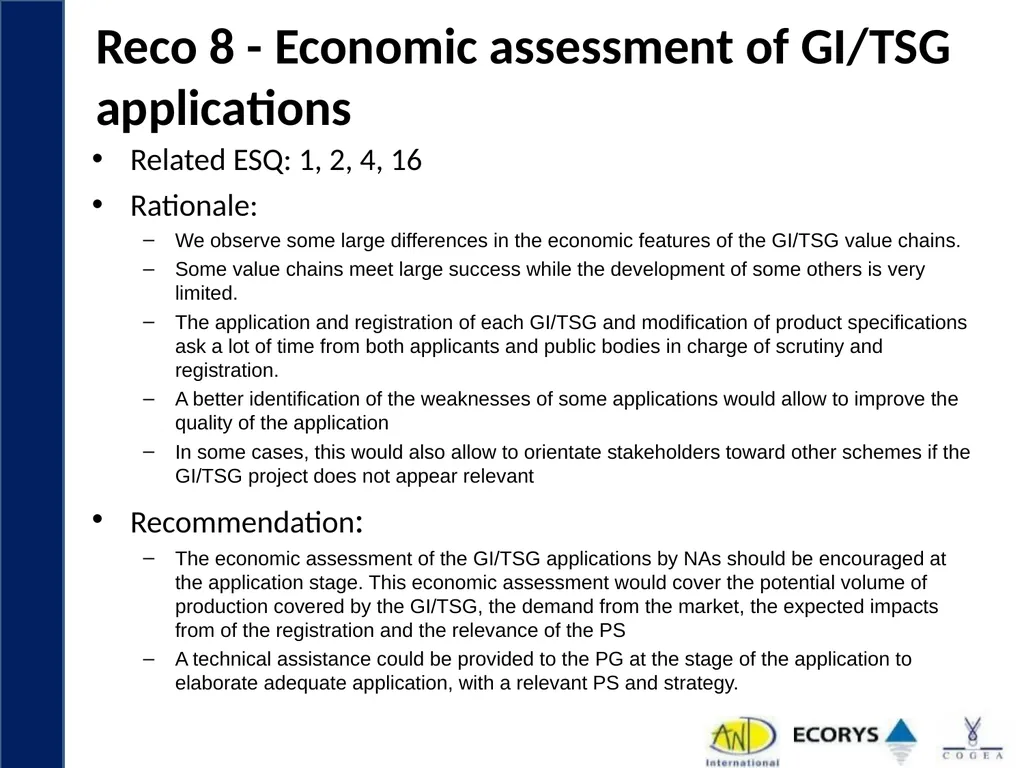 Evaluation support study on Geographical - slide 37 of 45