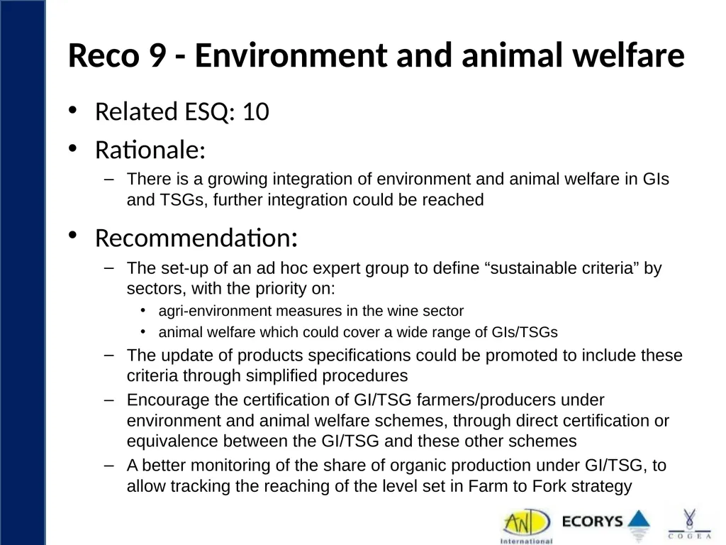 Evaluation support study on Geographical - slide 38 of 45