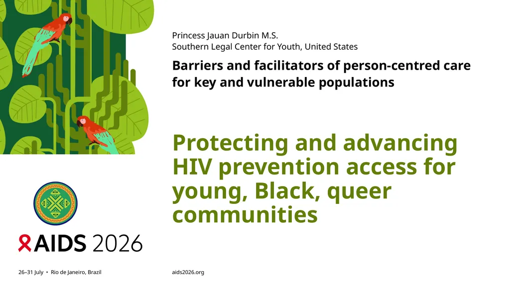 Protecting and advancing HIV prevention access for - slide 1 of 14