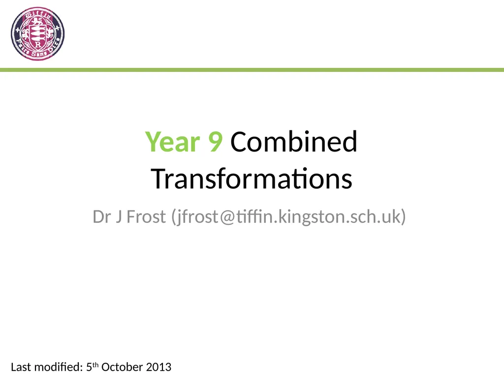 Year 9 Enlargement Dr J Frost - slide 26 of 30