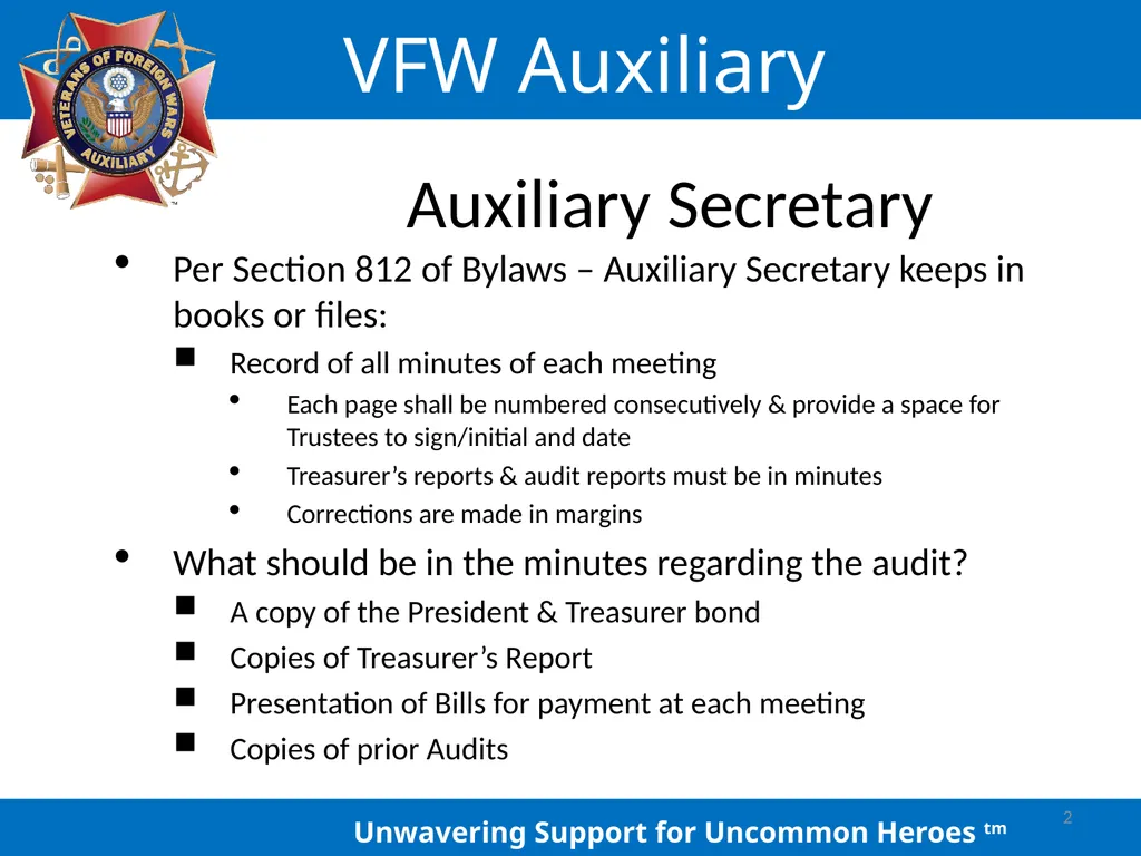 LOCAL AUXILIARY TRUSTEES TRAINING Auxiliary - slide 2 of 32