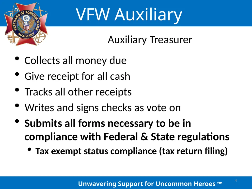 LOCAL AUXILIARY TRUSTEES TRAINING Auxiliary - slide 4 of 32