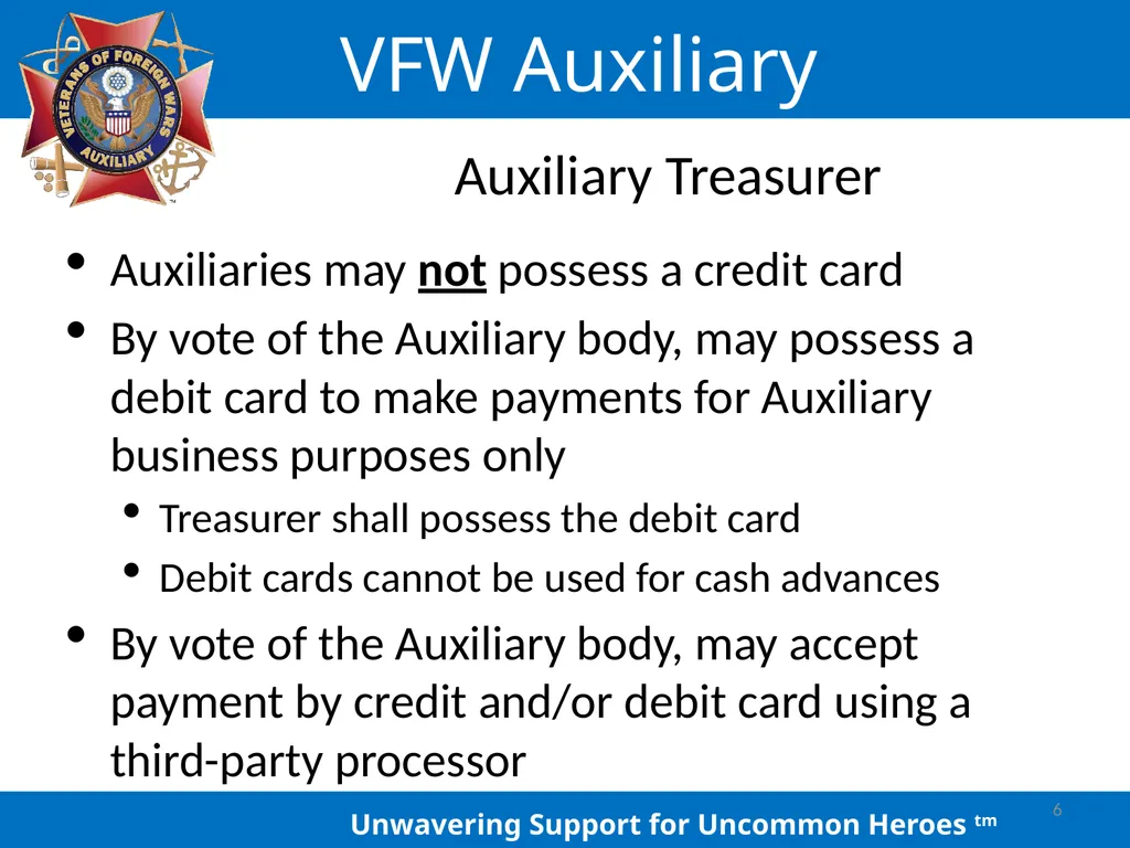 LOCAL AUXILIARY TRUSTEES TRAINING Auxiliary - slide 6 of 32