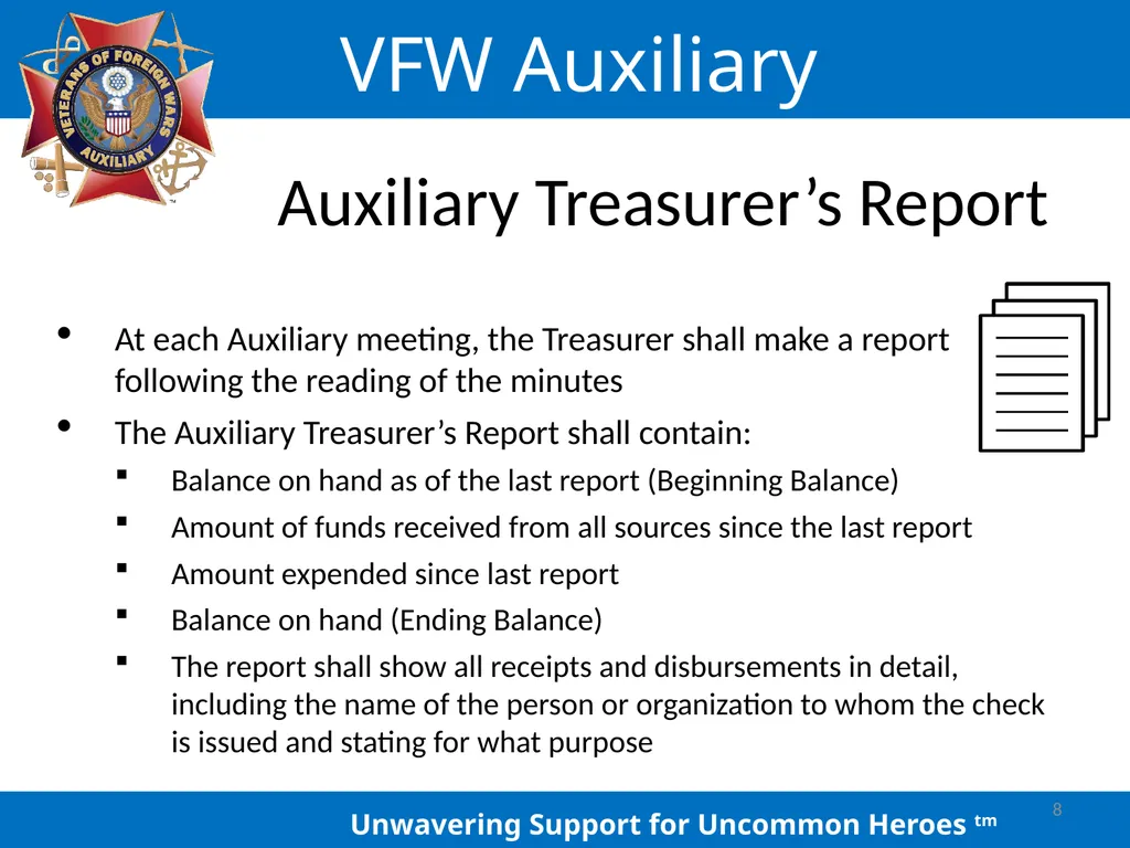 LOCAL AUXILIARY TRUSTEES TRAINING Auxiliary - slide 8 of 32
