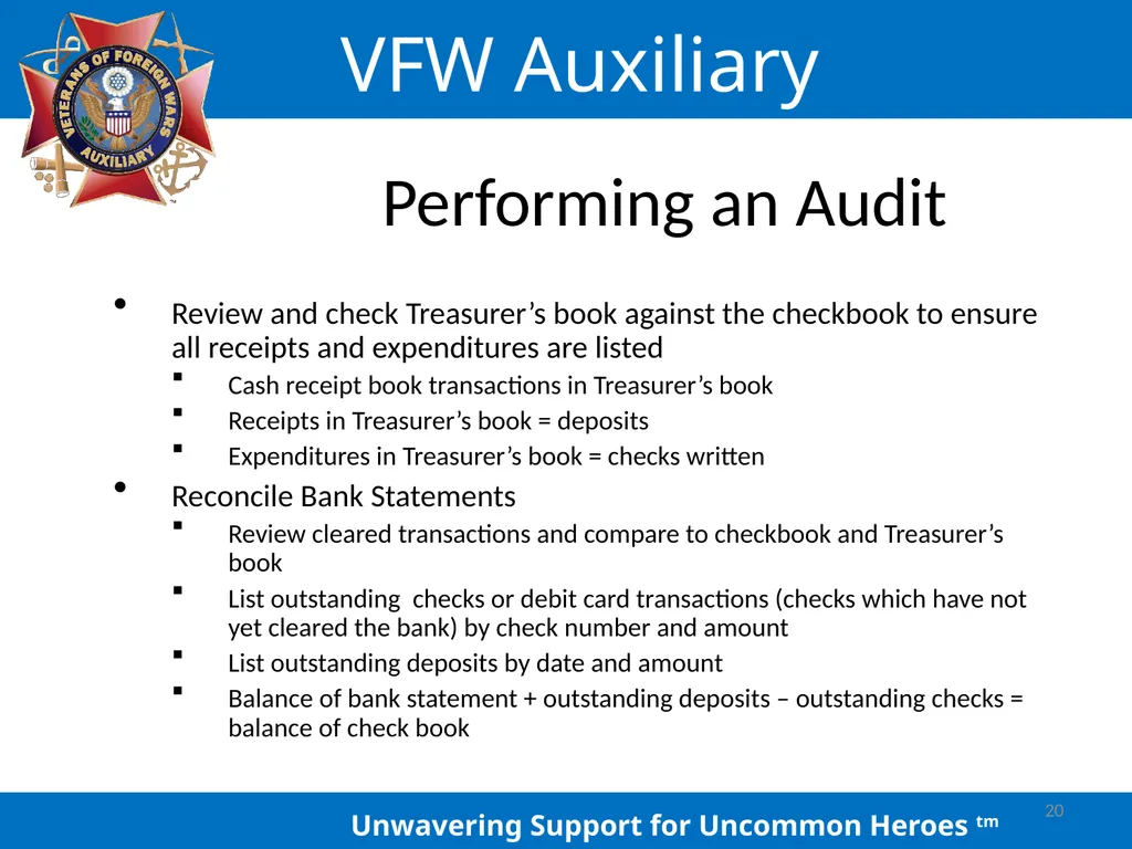 LOCAL AUXILIARY TRUSTEES TRAINING Auxiliary - slide 20 of 32