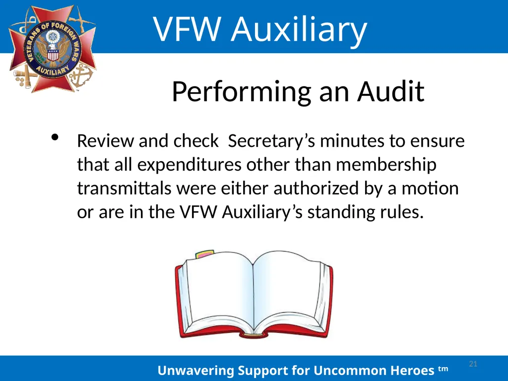 LOCAL AUXILIARY TRUSTEES TRAINING Auxiliary - slide 21 of 32