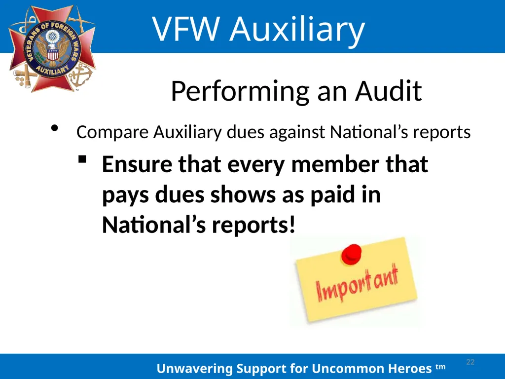 LOCAL AUXILIARY TRUSTEES TRAINING Auxiliary - slide 22 of 32