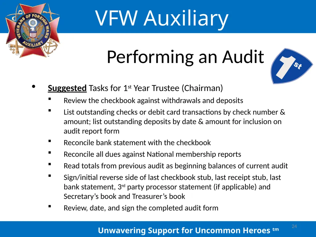 LOCAL AUXILIARY TRUSTEES TRAINING Auxiliary - slide 24 of 32
