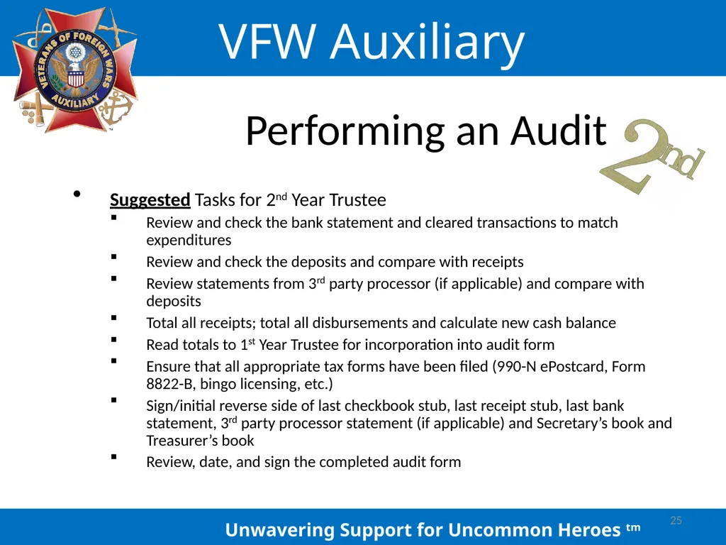 LOCAL AUXILIARY TRUSTEES TRAINING Auxiliary - slide 25 of 32