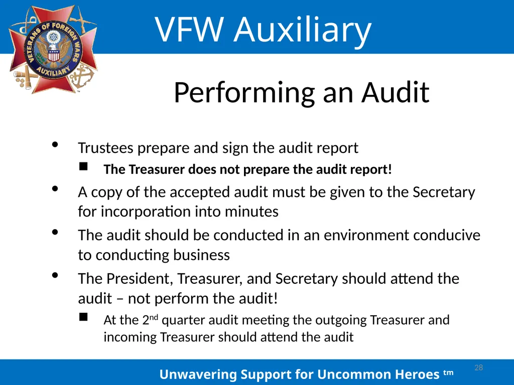LOCAL AUXILIARY TRUSTEES TRAINING Auxiliary - slide 28 of 32