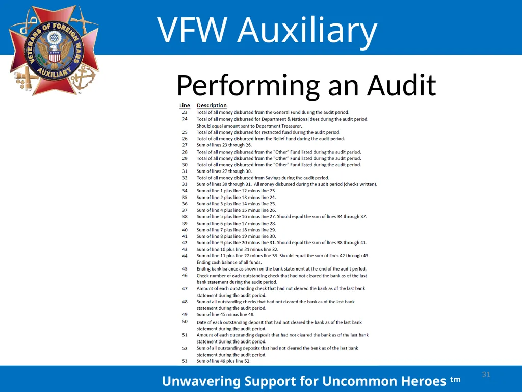 LOCAL AUXILIARY TRUSTEES TRAINING Auxiliary - slide 31 of 32