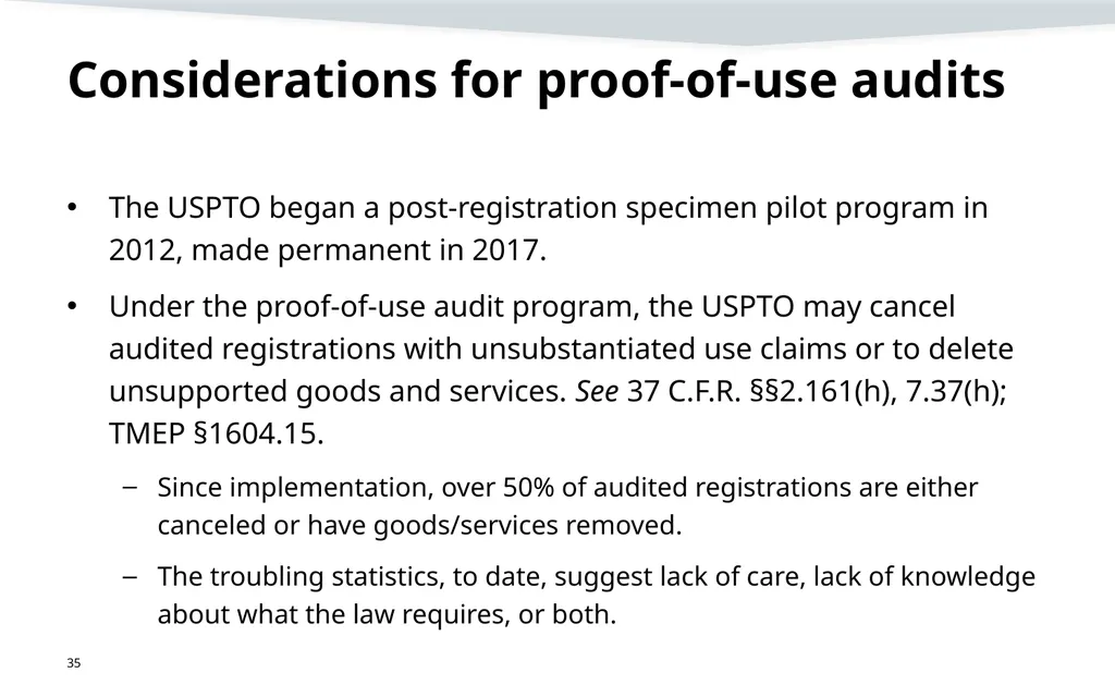 Representation, signatures, and ethical issues in - slide 35 of 42