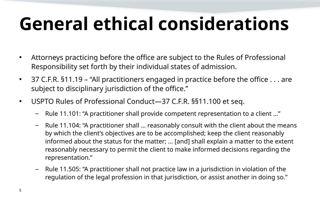 Representation, signatures, and ethical issues in - slide 5 of 42
