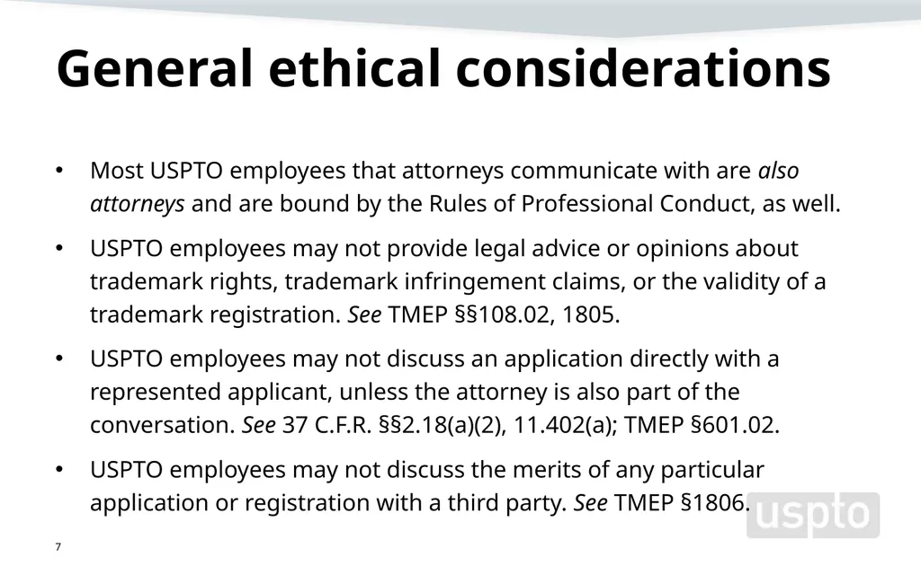 Representation, signatures, and ethical issues in - slide 7 of 42
