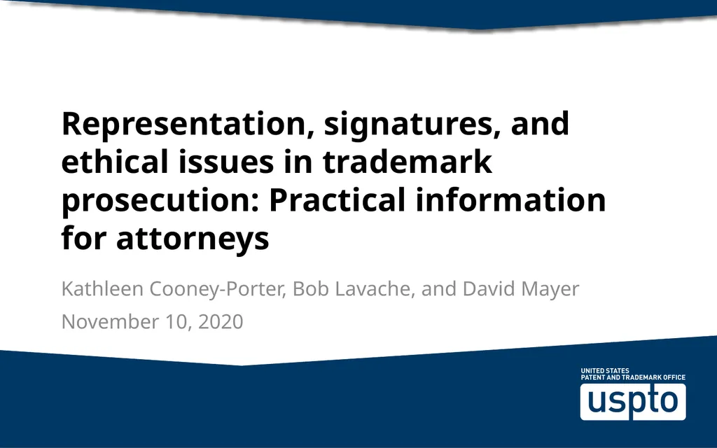 Representation, signatures, and ethical issues in - slide 2 of 42