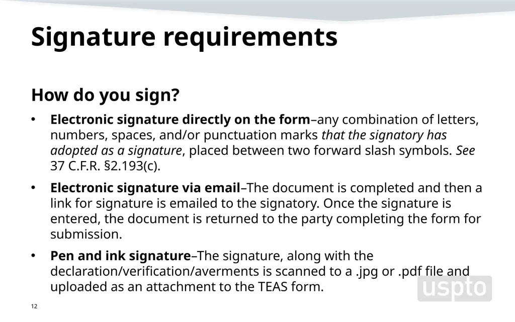 Representation, signatures, and ethical issues in - slide 12 of 42