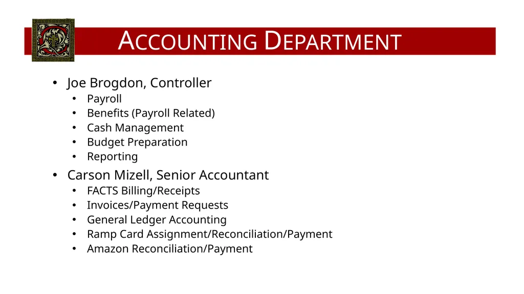 The Covenant School ACCOUNTING 2026-2027 - slide 2 of 13