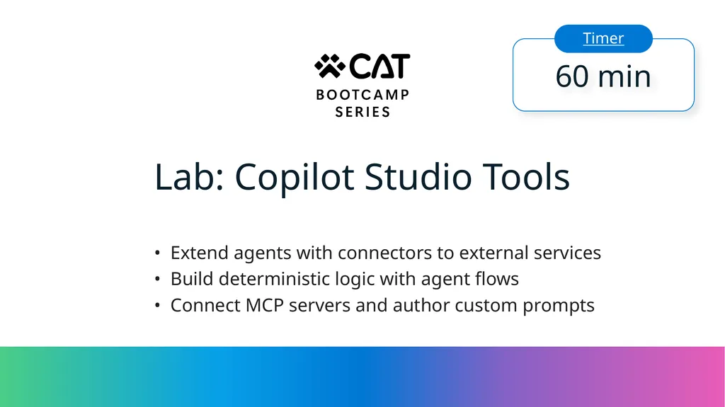 Tools overview Copilot Studio Architecture - slide 32 of 33