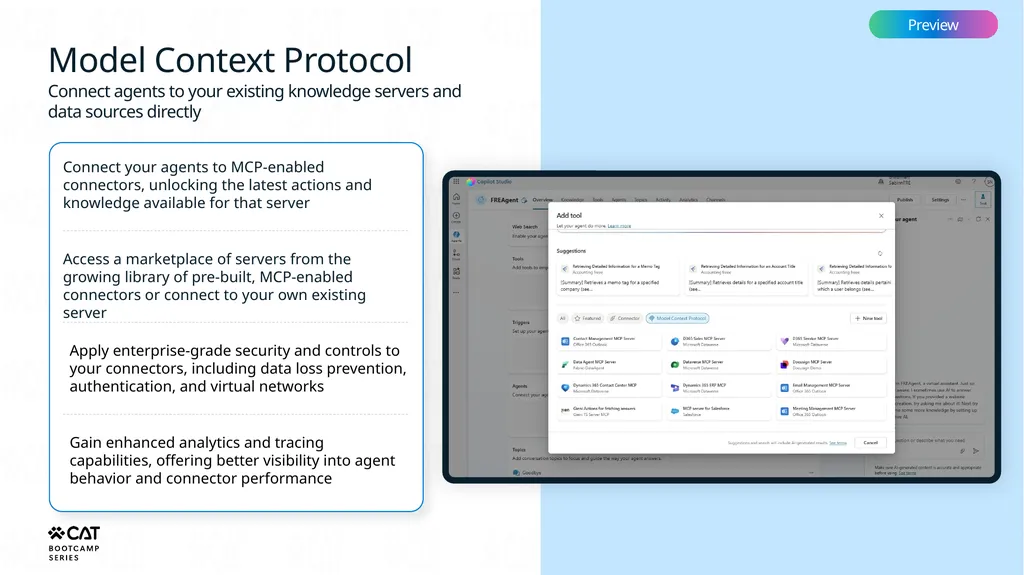 Tools overview Copilot Studio Architecture - slide 20 of 33