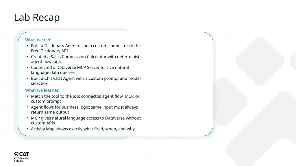 Tools overview Copilot Studio Architecture - slide 33 of 33