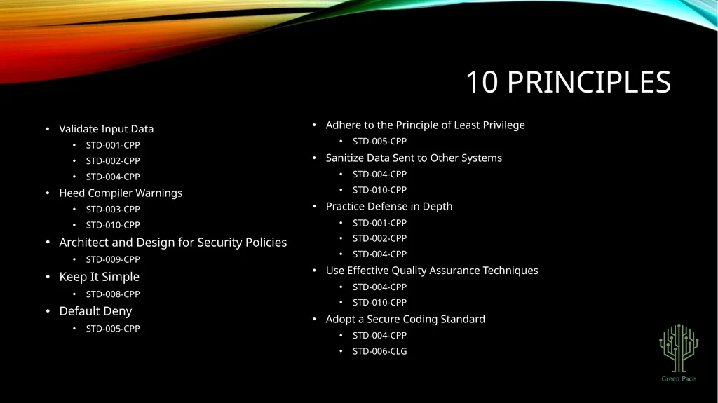 Green Pace Security Policy Presentation Developer: - slide 4 of 16