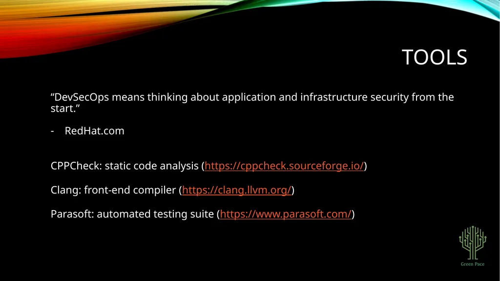 Green Pace Security Policy Presentation Developer: - slide 12 of 16