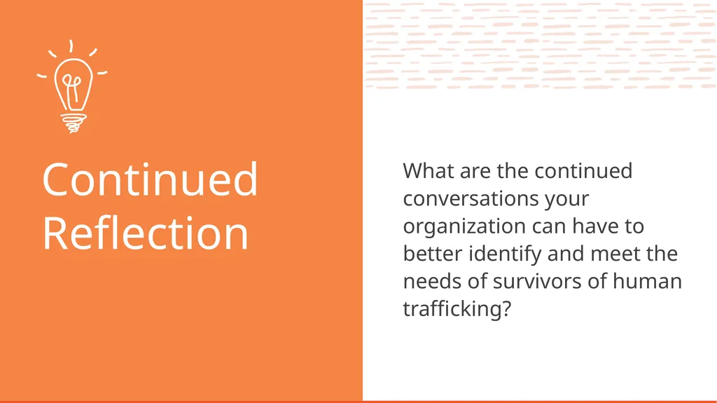 Human Trafficking Identification and Response in - slide 73 of 77