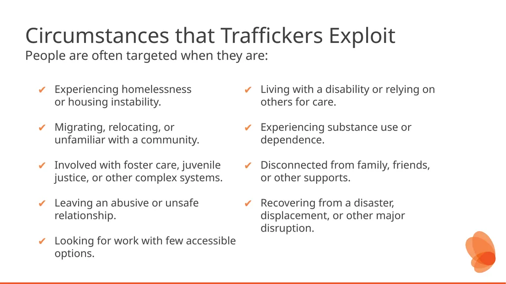 Human Trafficking Identification and Response in - slide 42 of 77