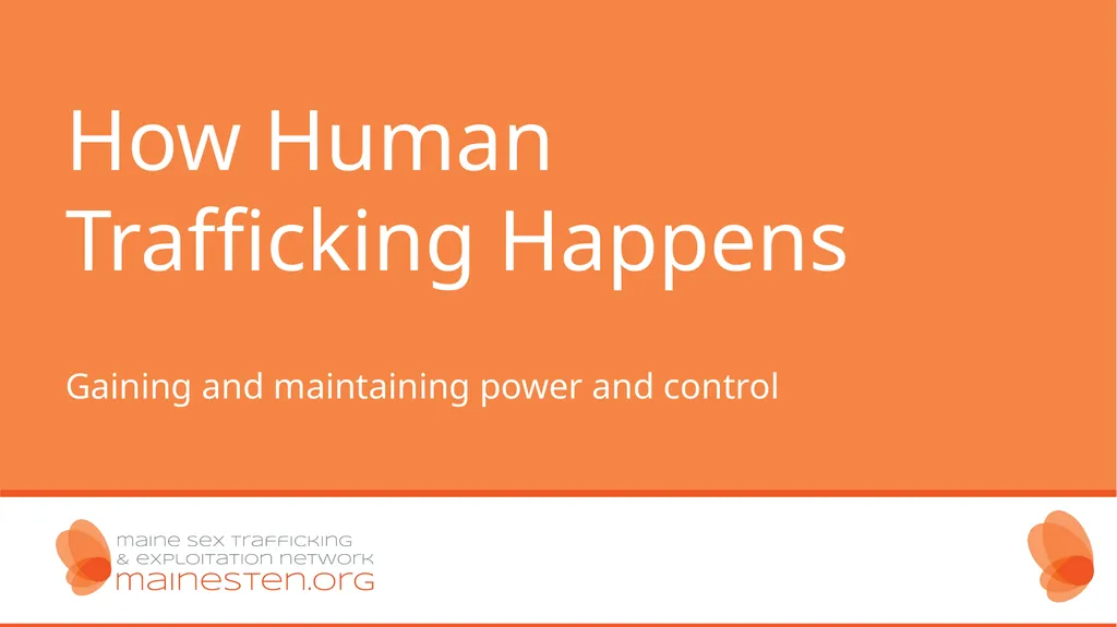 Human Trafficking Identification and Response in - slide 34 of 77