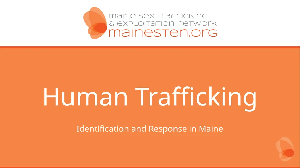 Human Trafficking Identification and Response in - slide 1 of 77