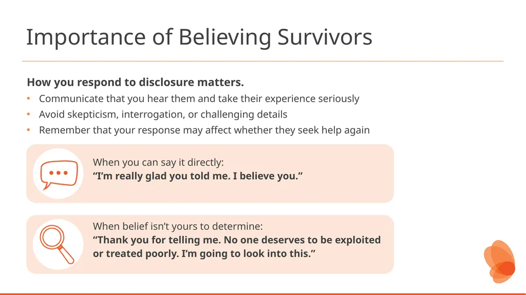 Human Trafficking Identification and Response in - slide 62 of 77