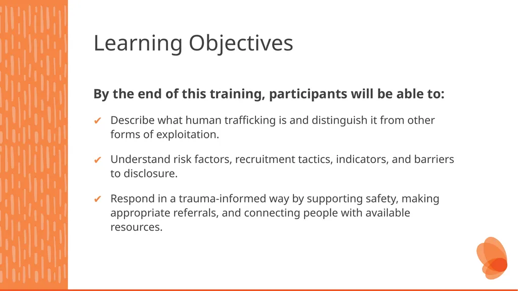 Human Trafficking Identification and Response in - slide 5 of 77