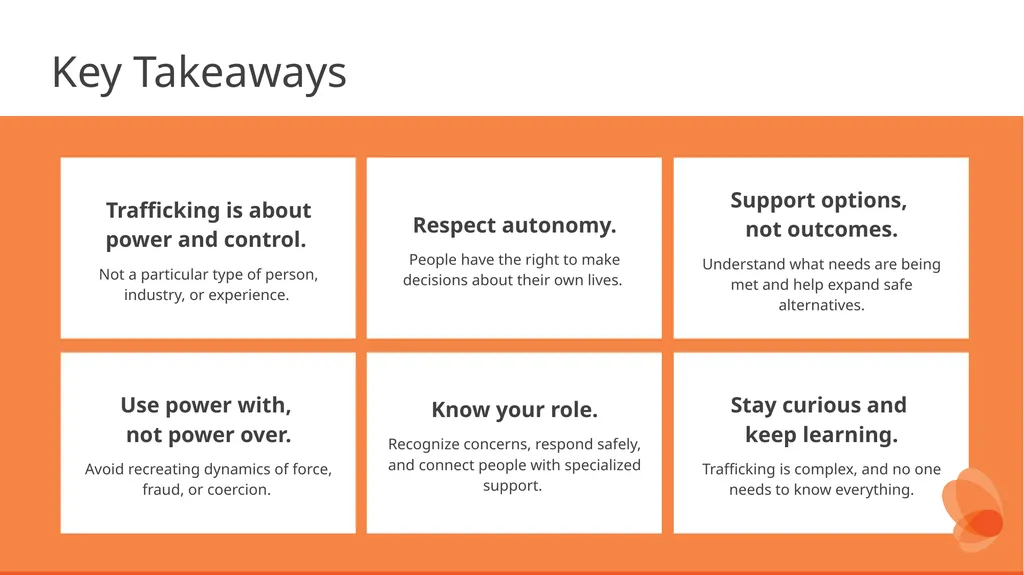 Human Trafficking Identification and Response in - slide 72 of 77