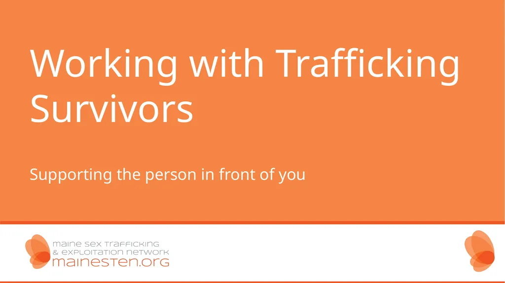 Human Trafficking Identification and Response in - slide 53 of 77