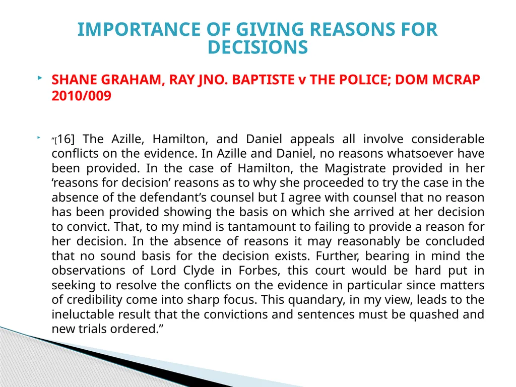 Judgment Writing Presentation By The Hon. Dame - slide 40 of 45