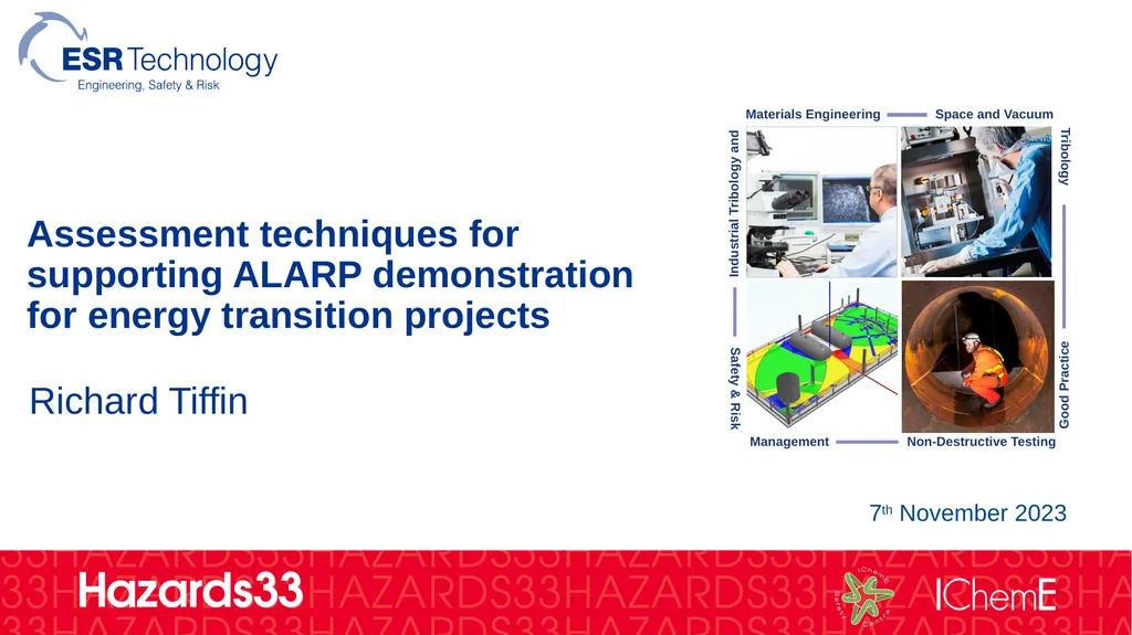 Assessment techniques for supporting ALARP - slide 1 of 19