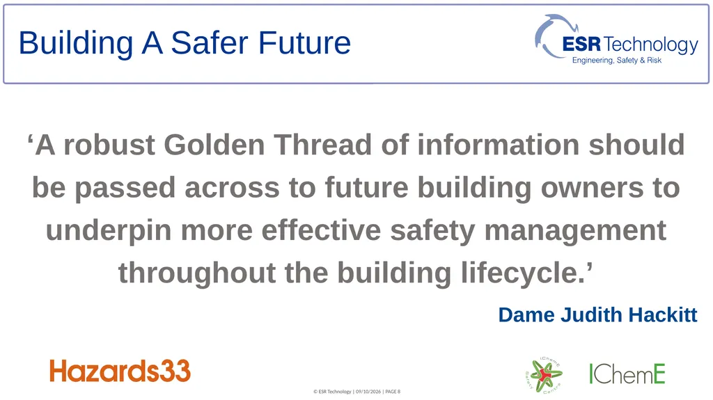 Assessment techniques for supporting ALARP - slide 8 of 19