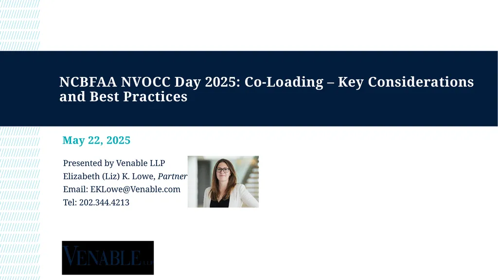 NCBFAA NVOCC Day 2025: Co-Loading – Key - slide 1 of 6