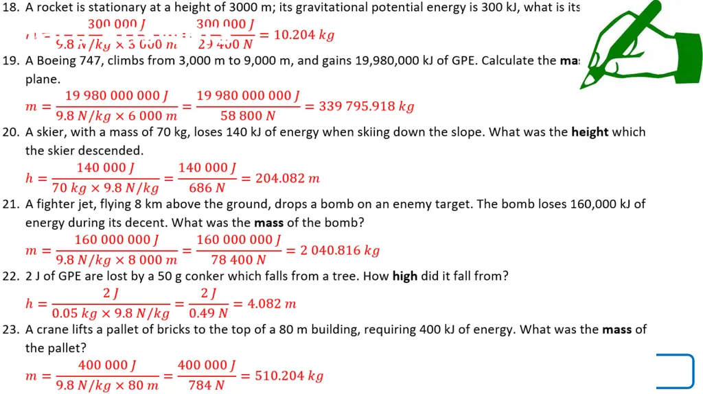 What type of objects store kinetic energy? A - slide 11 of 14