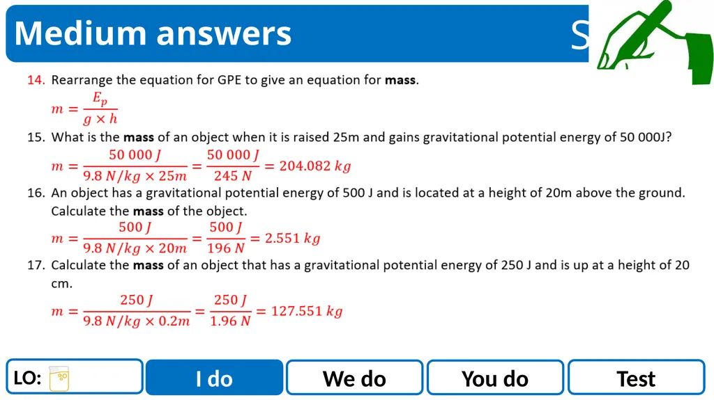 What type of objects store kinetic energy? A - slide 10 of 14