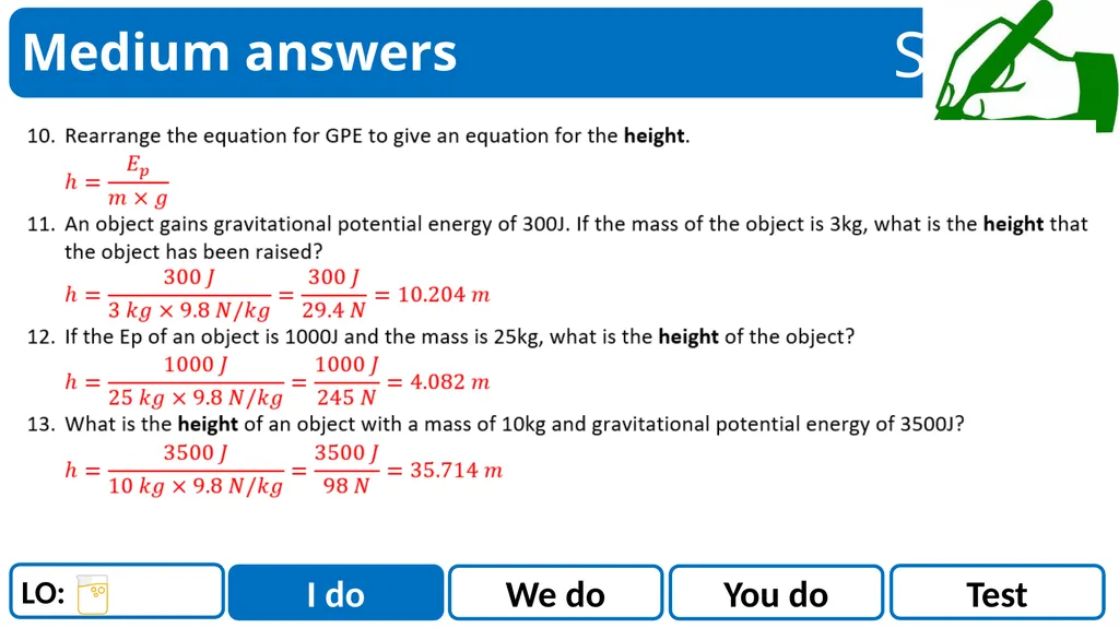 What type of objects store kinetic energy? A - slide 9 of 14