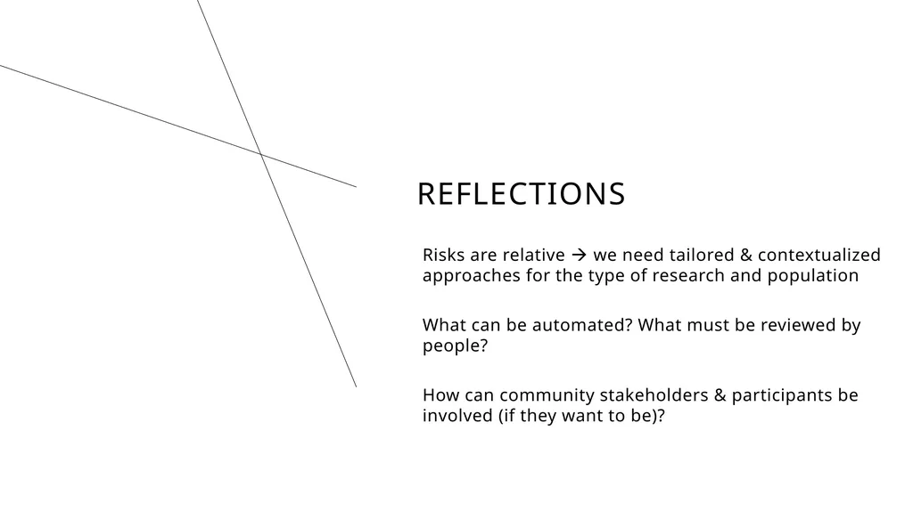 HARD TO SHARE DATA: SENSITIVE QUALITATIVE - slide 39 of 41