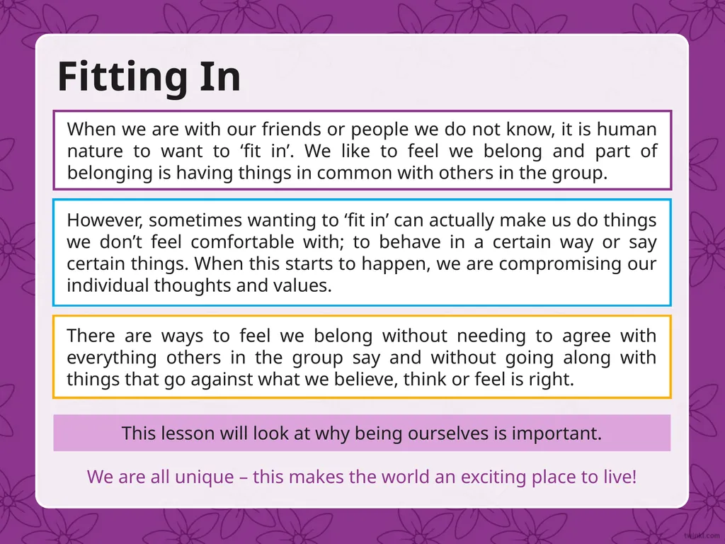 PSHE and Citizenship | Year 5 | Relationships | Be - slide 7 of 19