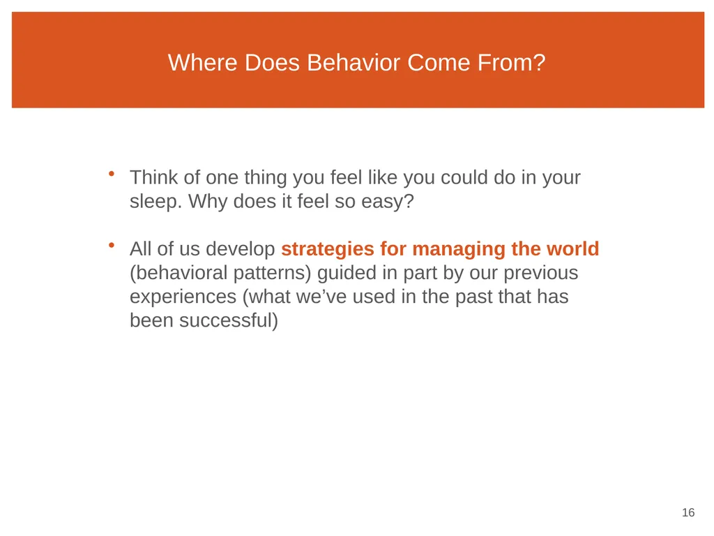 Session Two Behavior Makes Sense ARC Reflections 1 - slide 16 of 52