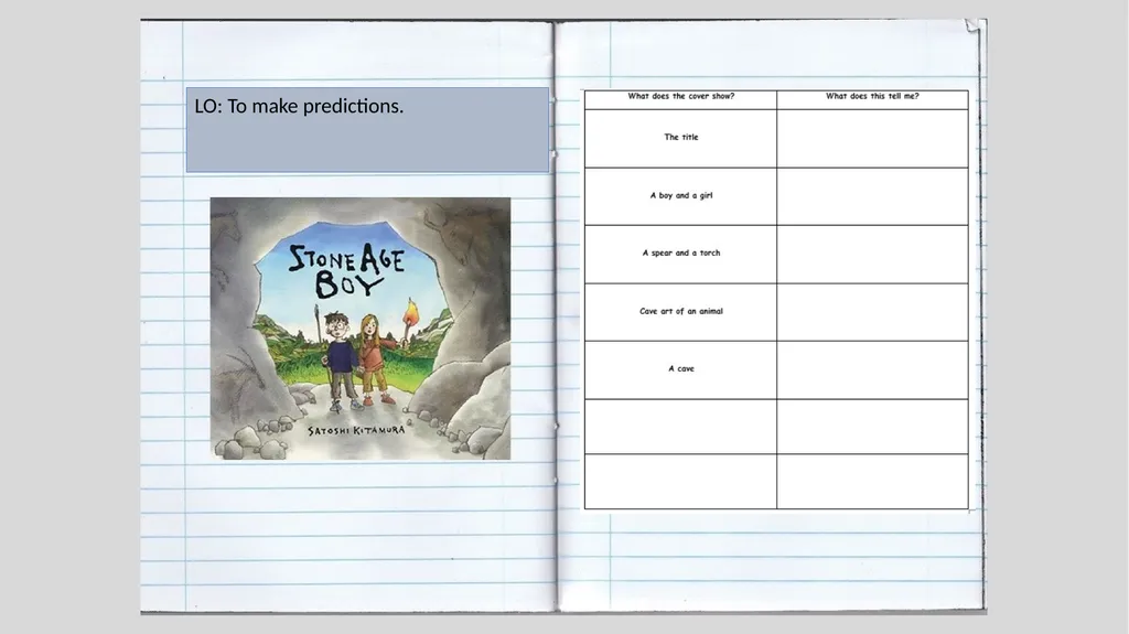 Stone Age Boy Lesson 1 Let’s look at the example - slide 7 of 8