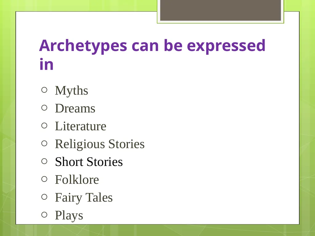 Archetypes Grade 10 Academic Ms. Casselman Revised - slide 7 of 25