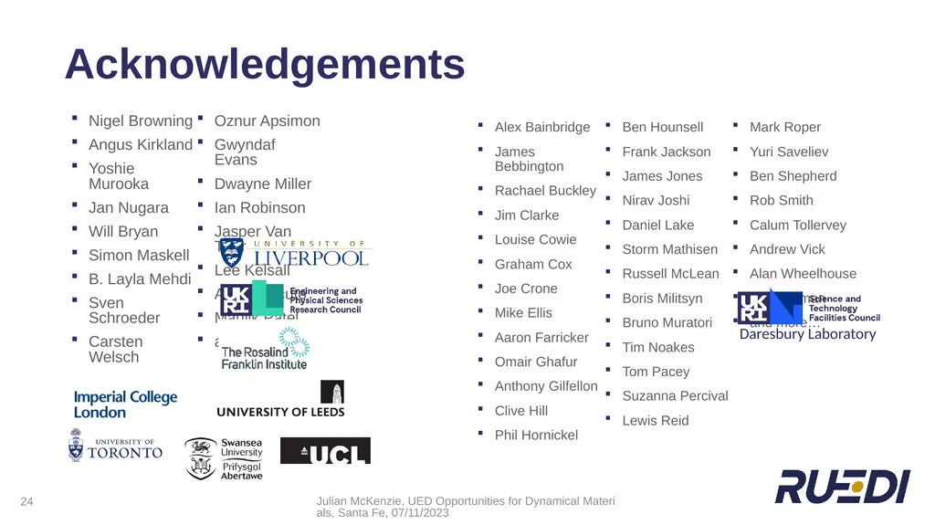 + UED Beamline Design for Optimising Temporal - slide 24 of 24